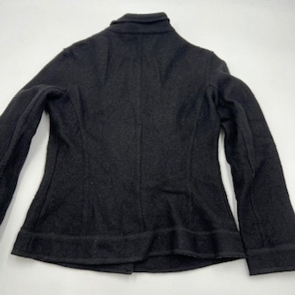 Lafayette 148‎ New York Womens black 100% Boiled Wool Stand Collar Jacket Size 6 - Picture 12 of 15